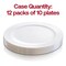Solid White Economy Round Disposable Plastic Pastry Plates - 6.25" (120 Plates)